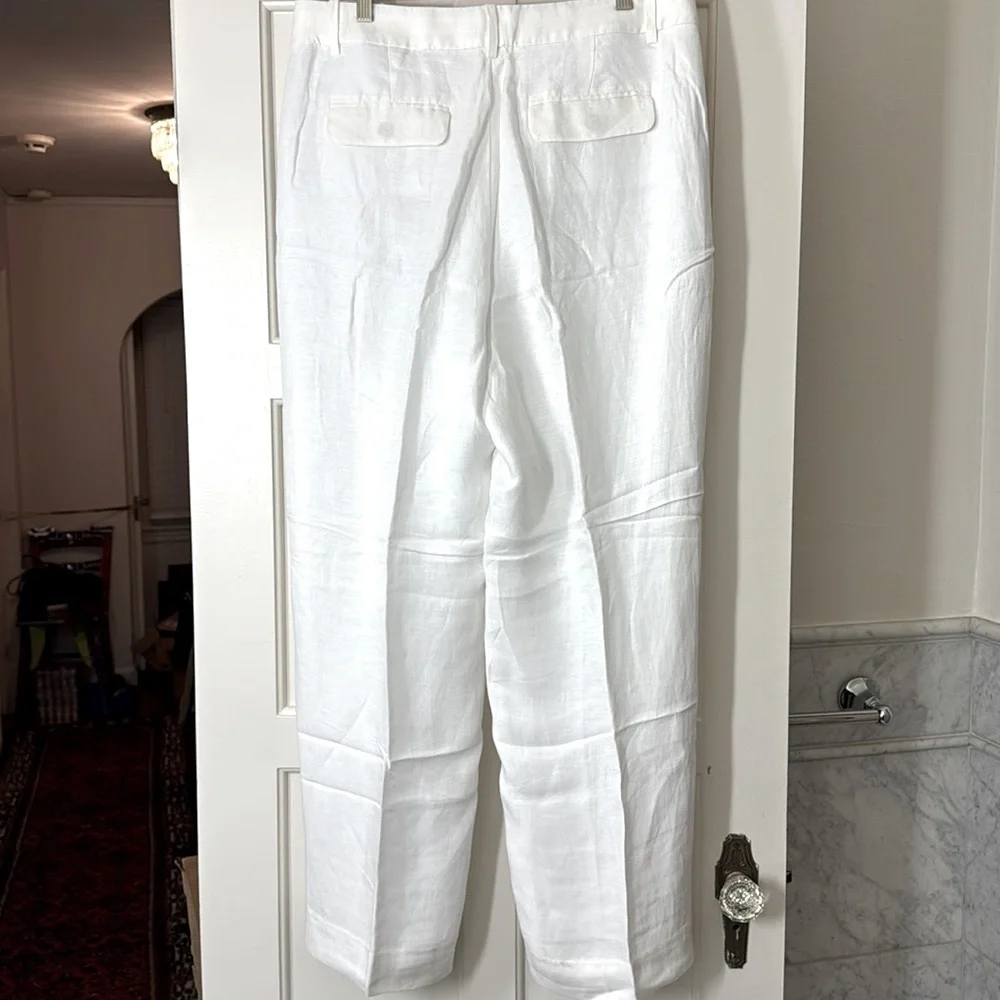 J.Crew Straight-leg essential pant in Chelsea linen-cupro blend BQ734